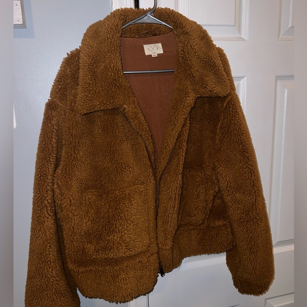 Oversized Teddy Jacked Chestnut